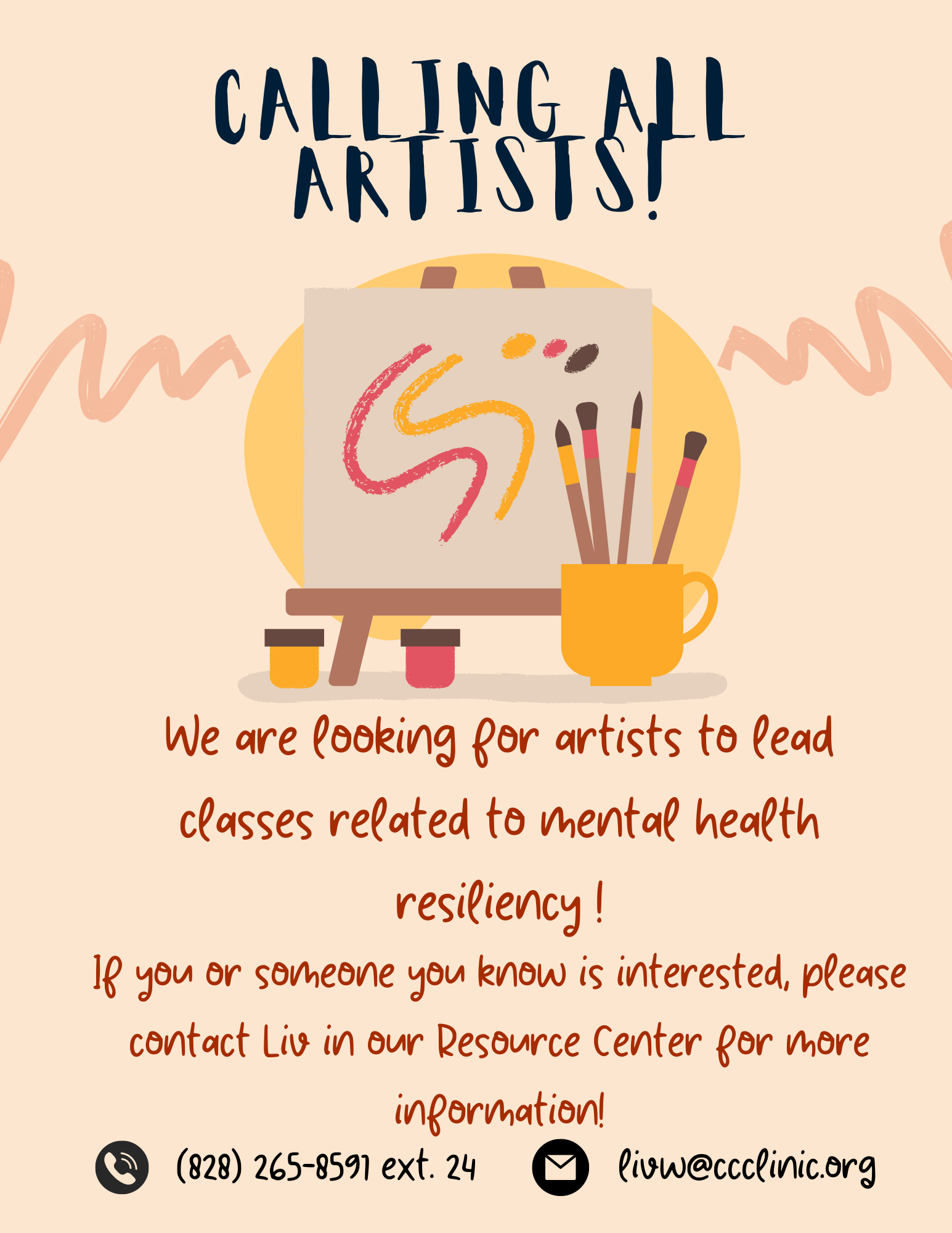 Artists For Classes Needed